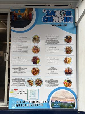 Menu photo 1 El Sabor Chapin Columbia, MD