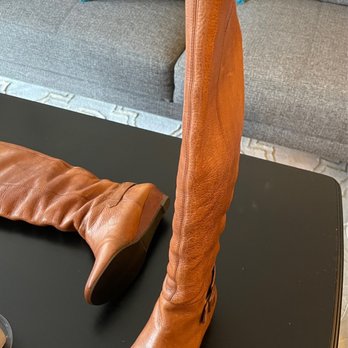 The Cobbler - Leather condition 10 yr old knee high Brazilian leather boots - Shoe Repair Near Me - San Bruno, California The Cobbler - Leather condition 10 yr old knee high Brazilian leather boots - Shoe Repair Near Me - San Bruno, California