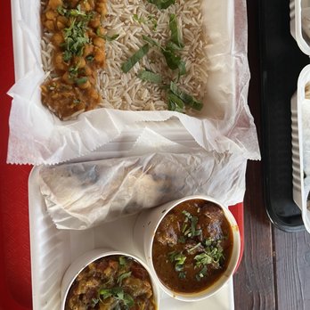 Masala Story - Chickpeas rice, curry fish, spicy eggplant and spicy roti - Indian Near Me - Washington, DC, District of Columbia