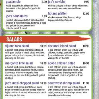 Joe Taco - Appetizers and Salads - Mexican Near Me - Canyon, Texas