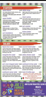 Menu photo 4 Joe Taco Canyon, TX