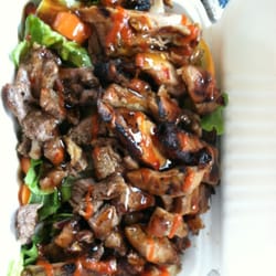 G's Bento - Chicken & Beef Green Salad, Asian dressing.... Good stuff