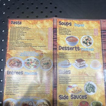 Supreme Eats Pizza and Pasta - Backside of the menu - pasta, soups, desserts, sides, sauces - Pizza Near Me - New York, New York Supreme Eats Pizza and Pasta - Backside of the menu - pasta, soups, desserts, sides, sauces - Pizza Near Me - New York, New York