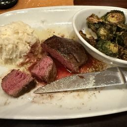 Renegade Sirloin with a side of Mashed Potatoes and Crispy Brussels Sprouts Renegade Sirloin with a side of Mashed Potatoes and Crispy Brussels Sprouts