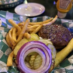 Finnegan’s Grille & Pub - Plain burger extra pickles delicious