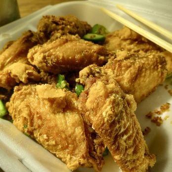 V Garden - Salt and pepper wings...weeter than I'm used to but still good. - Seafood Near Me - Kent, Washington V Garden - Salt and pepper wings...weeter than I'm used to but still good. - Seafood Near Me - Kent, Washington