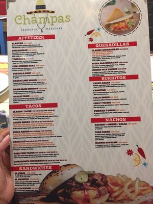 Menu photo 2 Champas Taquería Mexicana Angeles City, PAM Menu photo 2 Champas Taquería Mexicana Angeles City, PAM