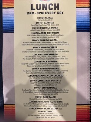 Menu photo 1 Los Patrones Mexican Restaurant Cincinnati, OH Menu photo 1 Los Patrones Mexican Restaurant Cincinnati, OH