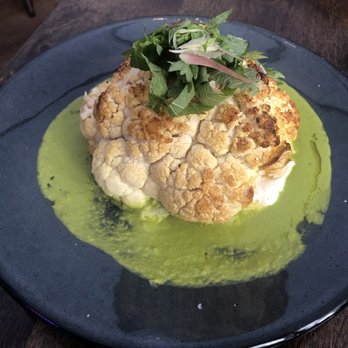 Kyu - roasted CAULIFLOWER, goat cheese, shishito-herb vinaigrette: it was aight. Not what people rave about. - Asian Fusion Near Me - Miami, Florida