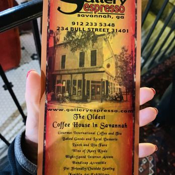 The Gallery Espresso - Menu pamphlet - Coffee & Tea Near Me - Savannah, Georgia The Gallery Espresso - Menu pamphlet - Coffee & Tea Near Me - Savannah, Georgia