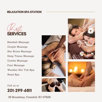 Relaxation Spa Station - Check out our services and benefits - Massage Therapy Near Me - Cresskill, New Jersey