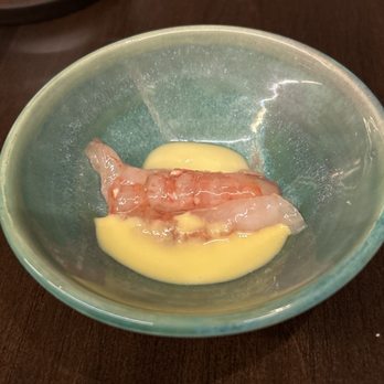 Feld - Raw prawn with lemon vinaigrette & melon vinaigrette. A combination that will rock your taste buds. - New American Near Me - Chicago, Illinois Feld - Raw prawn with lemon vinaigrette & melon vinaigrette. A combination that will rock your taste buds. - New American Near Me - Chicago, Illinois