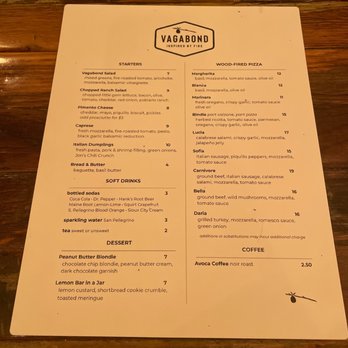 Vagabond Pizza - Menu - Pizza Near Me - Abilene, Texas