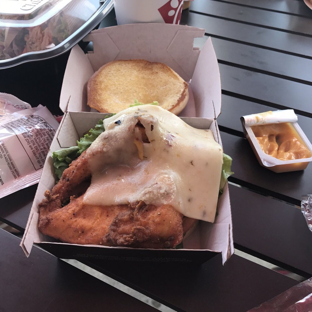 Chick-fil-A - The burger looked like it had been put together a little too fast, but it tasted great! - Fast Food Near Me - Cheyenne, Wyoming Chick-fil-A - The burger looked like it had been put together a little too fast, but it tasted great! - Fast Food Near Me - Cheyenne, Wyoming