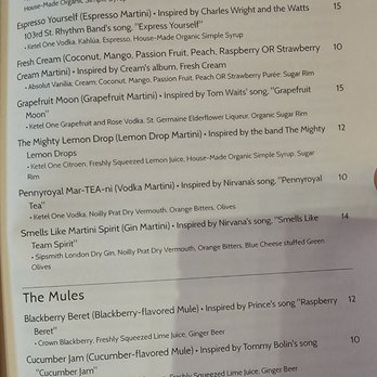 Vive Le Rock - Menu - Mules and Martini's expanded - Lounges Near Me - Omaha, Nebraska