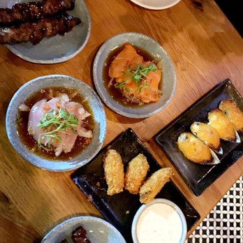 Toukei - Hamachi chilli and salmon chilli baked mussels fried oysters meat skewers - Izakaya Near Me - Houston, Texas Toukei - Hamachi chilli and salmon chilli baked mussels fried oysters meat skewers - Izakaya Near Me - Houston, Texas