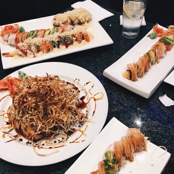 Sushi Hana - All the foods I love!! Calamari Rolls and Tornado Roll! ! - Sushi Bars Near Me - Katy, Texas Sushi Hana - All the foods I love!! Calamari Rolls and Tornado Roll! ! - Sushi Bars Near Me - Katy, Texas