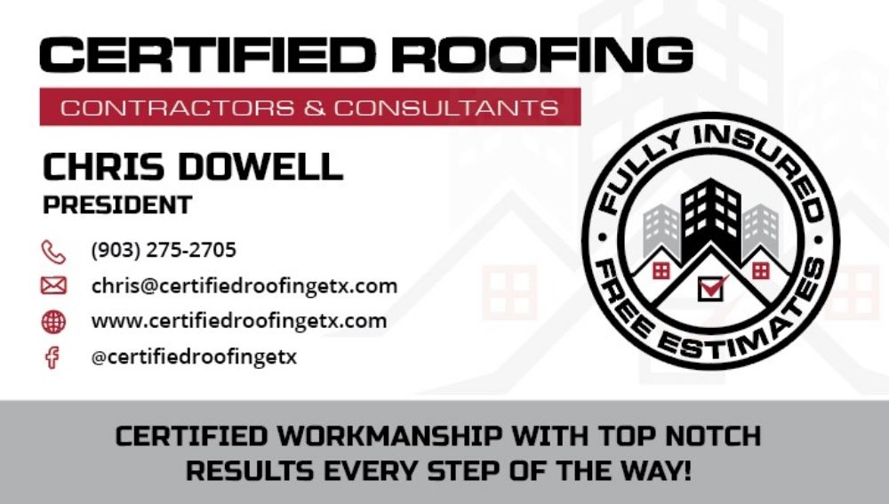 Slide of Certified Roofing Contractors & Consultants