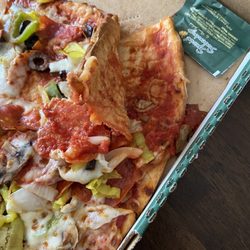Papa Johns Pizza - This is how my pizza arrived from this location.