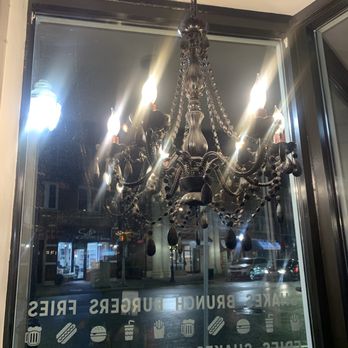 Urban Burger - Cute black chandelier in the front - Burgers Near Me - Cranford, New Jersey Urban Burger - Cute black chandelier in the front - Burgers Near Me - Cranford, New Jersey