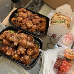 S12. Orange Chicken, 31. Sesame Chicken, 36. Shrimp Lo Mein