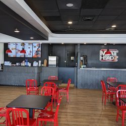Meatheadz Cheesesteaks - Inside the restaurant.  Very clean with classic rock playing.