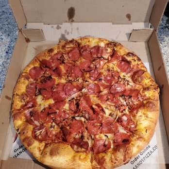 Paisano's Pizza - there's plenty Pepperoni and Onions as you can see! - Pizza Near Me - Fairfax, Virginia Paisano's Pizza - there's plenty Pepperoni and Onions as you can see! - Pizza Near Me - Fairfax, Virginia