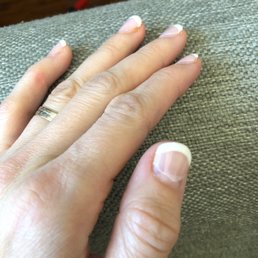Manicure with gel polish less than a week later- chipping and peeling off :(
