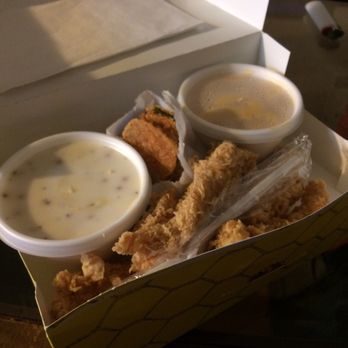 Chicken Express - #1 with pickles and subbed the drink for Mac n cheese - Fast Food Near Me - Tomball, Texas Chicken Express - #1 with pickles and subbed the drink for Mac n cheese - Fast Food Near Me - Tomball, Texas