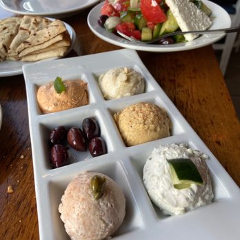 Agora Taverna - Greek spread + small greek salad - Greek Near Me - Forest Hills, New York