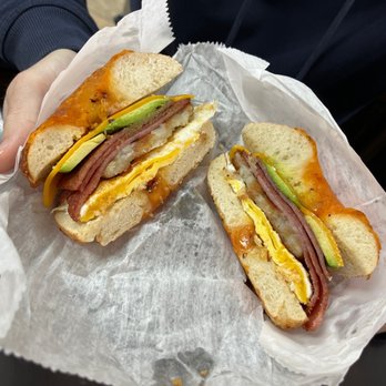 Isaac's Bagel Cafe - Taylor ham egg and cheese with hash and avocado! - Breakfast & Brunch Near Me - Bloomfield, Connecticut