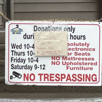 Deposit Closet - Closed till February 2025 - Donation Center Near Me - Deposit, New York Deposit Closet - Closed till February 2025 - Donation Center Near Me - Deposit, New York