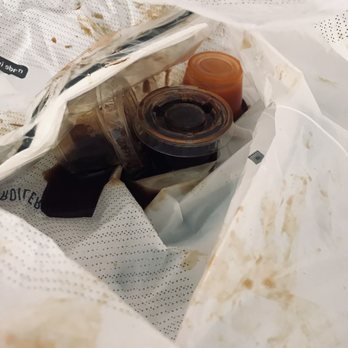 Flame Broiler - Spilled sauce - Fast Food Near Me - Culver City, California