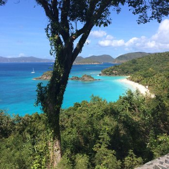 Trunk Bay - Trunk Bay from the taxi ride in - Beaches Near Me - St John, Virgin Islands