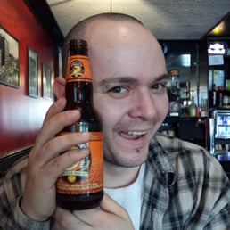 He really likes beer. He says it tastes like yum He really likes beer. He says it tastes like yum