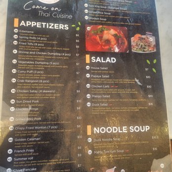 Come On Thai Cuisine - Menu - Thai Near Me - Brooklyn, New York Come On Thai Cuisine - Menu - Thai Near Me - Brooklyn, New York