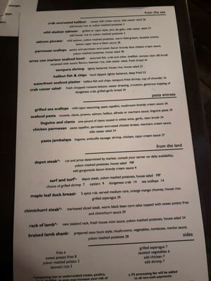 Menu photo 2 Waterfront Depot Restaurant Florence, OR Menu photo 2 Waterfront Depot Restaurant Florence, OR