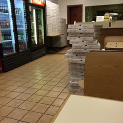 Cenzo's Pizzeria - Pizza boxes floor to ceiling
