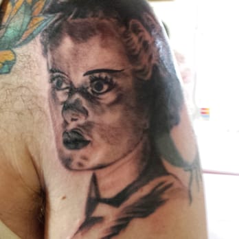 Thrill Vulture Tattoo - Bride of Frankenstein by Naomi Fuller-Brown - Tattoo Near Me - Westerville, Ohio Thrill Vulture Tattoo - Bride of Frankenstein by Naomi Fuller-Brown - Tattoo Near Me - Westerville, Ohio