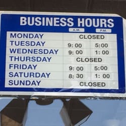 Depot Barber Shop - Business hours as of May 2016