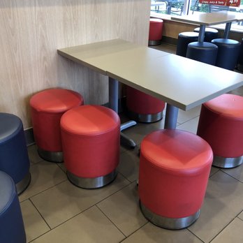 Jollibee - Cute little ottoman-like chairs - Chicken Shop Near Me - Jacksonville, Florida