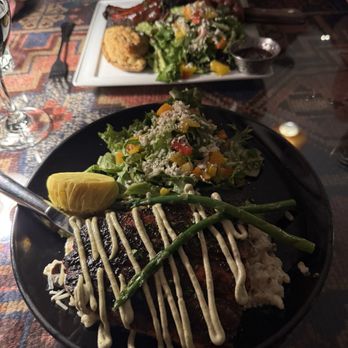 Larrupin Cafe - Both of our beautiful dinners! - Seafood Near Me - Trinidad, California Larrupin Cafe - Both of our beautiful dinners! - Seafood Near Me - Trinidad, California