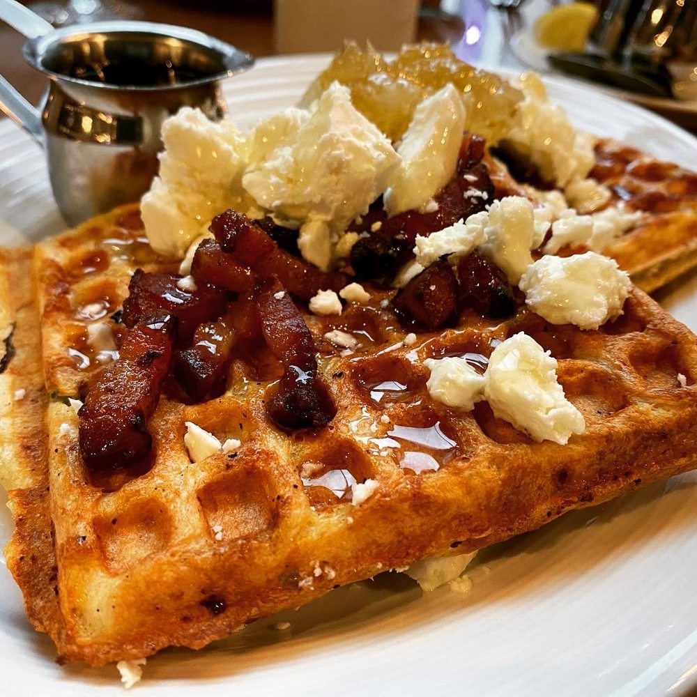 Reverence - "WAFFLED" CHEDDAR GRITS - New American Near Me - Atlanta, Georgia Reverence - "WAFFLED" CHEDDAR GRITS - New American Near Me - Atlanta, Georgia