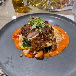 Our fabulous pistachio crusted fish! 10/10!! :)