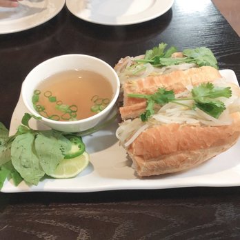 PT Eatery - Pho French Dip (inside the Banh Mi is marinated brisket, topped with cilantro, sautéed onions and bean sprouts) - Vietnamese Near Me - San Diego, California PT Eatery - Pho French Dip (inside the Banh Mi is marinated brisket, topped with cilantro, sautéed onions and bean sprouts) - Vietnamese Near Me - San Diego, California