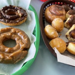 Busy B'S Bakery - Glazed Donut Holes. eclair, and Cinnamon Roll assortment