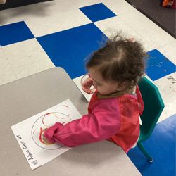 Children Of America Stony Point - Shape of the week activity - Stamping circles