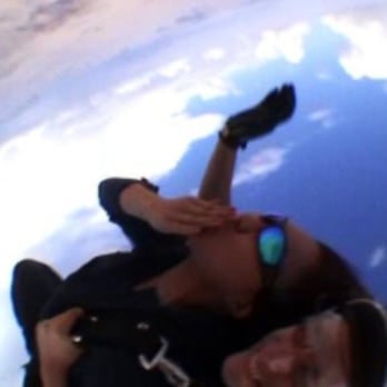 Sin City Skydiving - Blowing a kiss while free falling LOL - Skydiving Near Me - Jean, Nevada