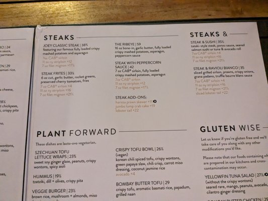 Menu photo 2 JOEY Lansdowne Ottawa, ON