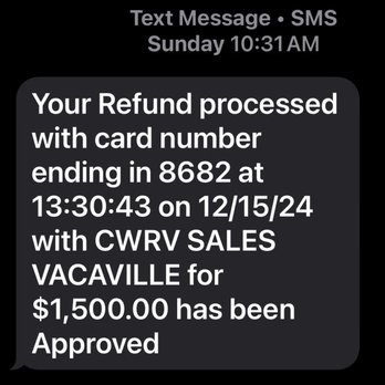 Camping World - Vacaville - Only half my down payment - RV Dealers Near Me - Vacaville, California